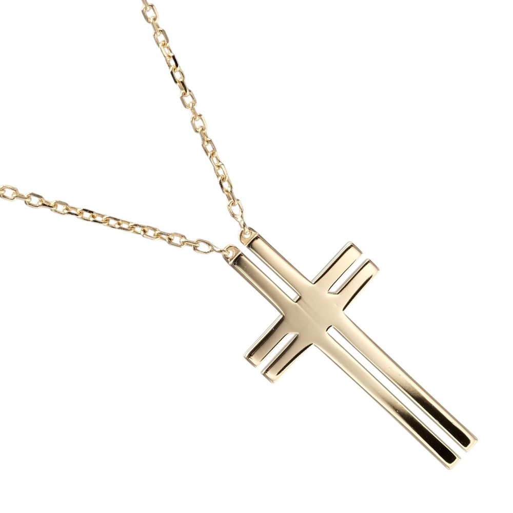 Cartier Cross Necklace 18KYG Yellow Gold Approx. 5.4g CARTIER